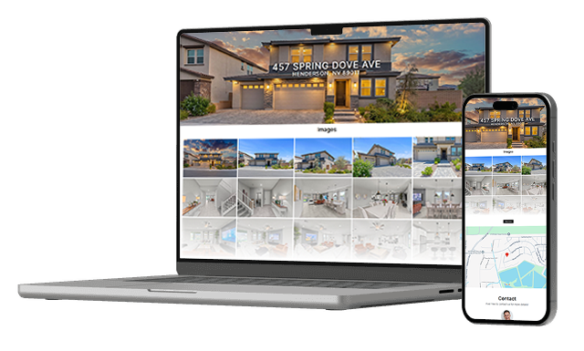 Pascal — property website shown on laptop and smartphone